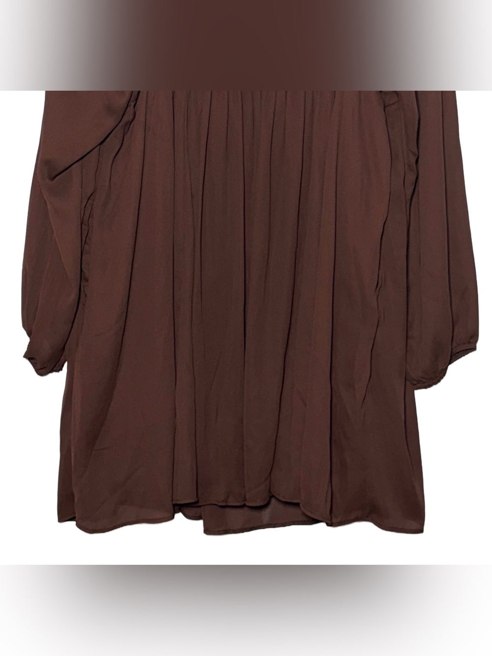 Abercrombie & Fitch Brown Chiffon
Babydoll Mini Dress, Size XLT - Picture 7 of 12